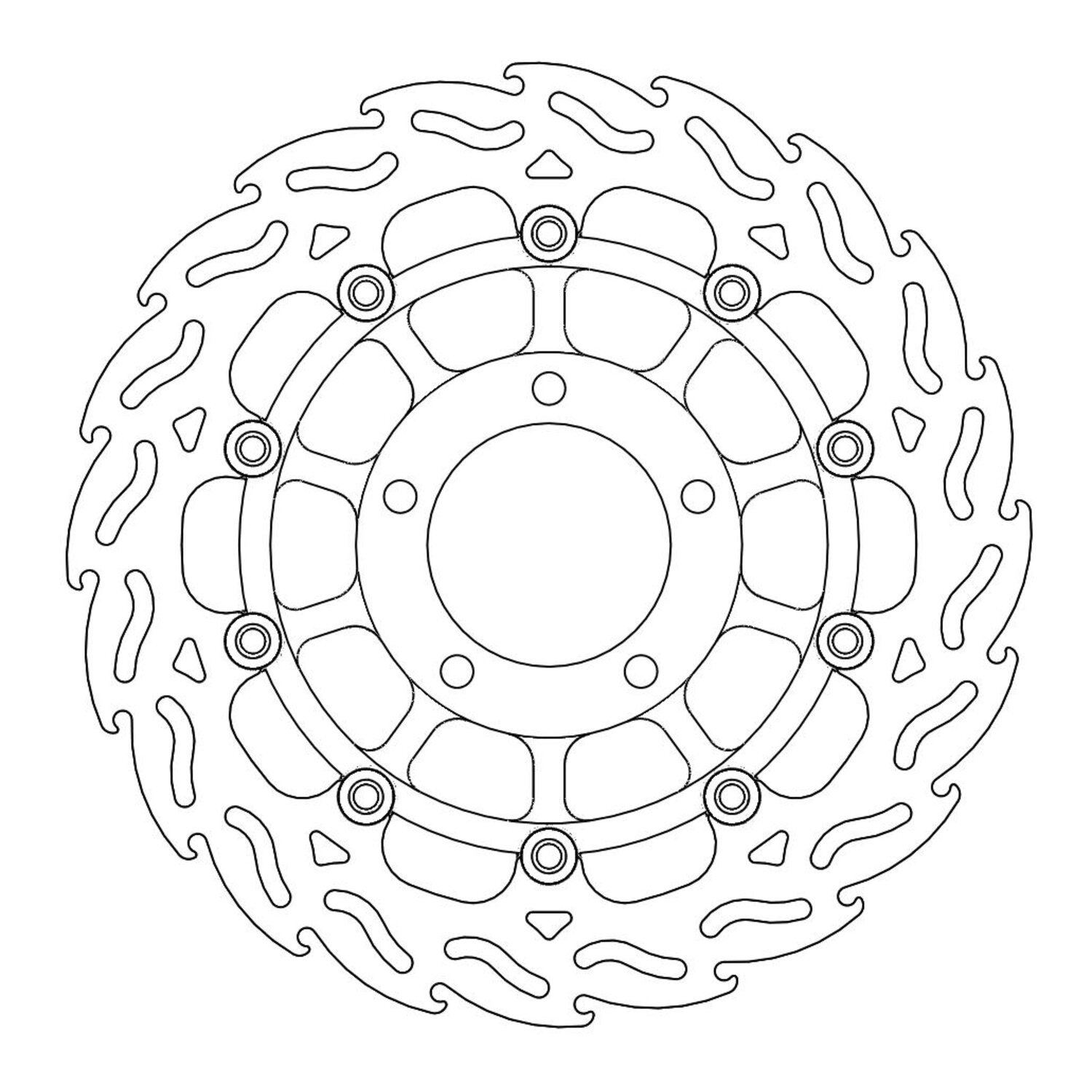 Moto-Master Flame series floating brake rotor