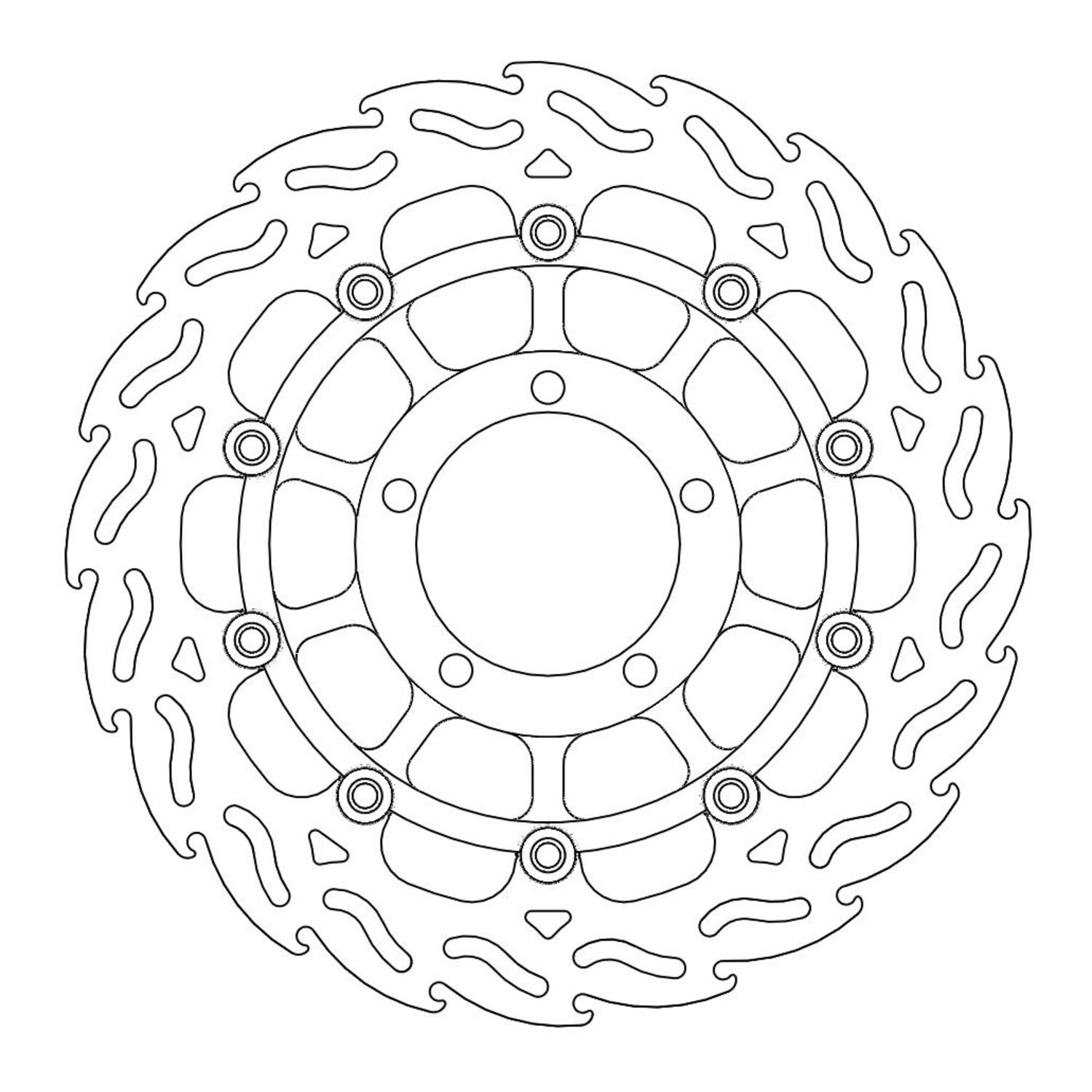 Moto-Master Flame series floating brake rotor
