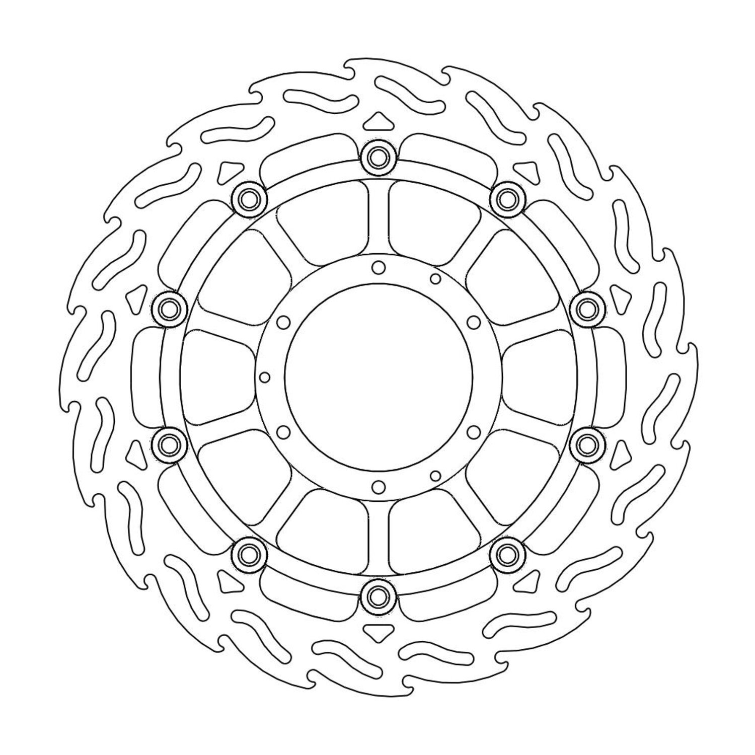Moto-Master Flame series floating brake rotor