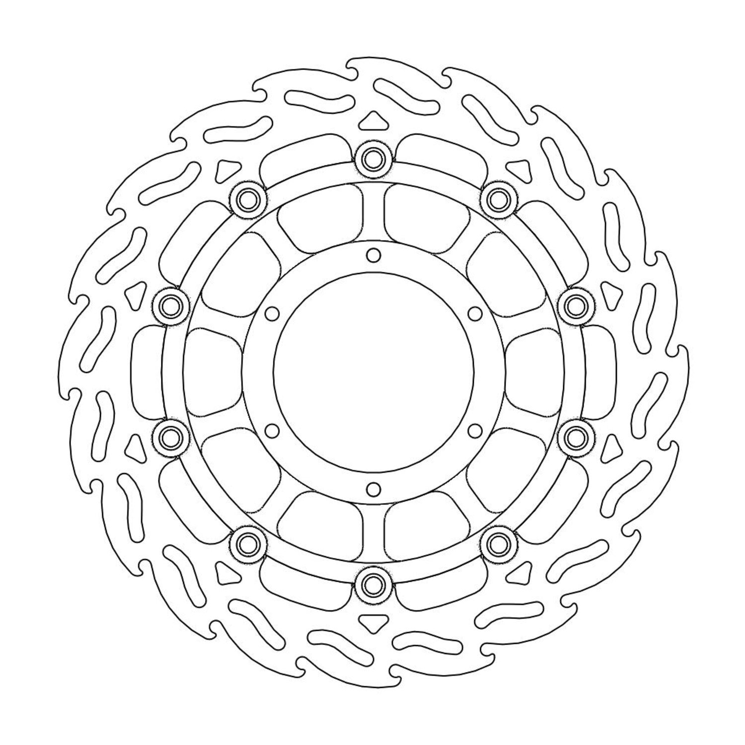 Moto-Master Flame series floating brake rotor