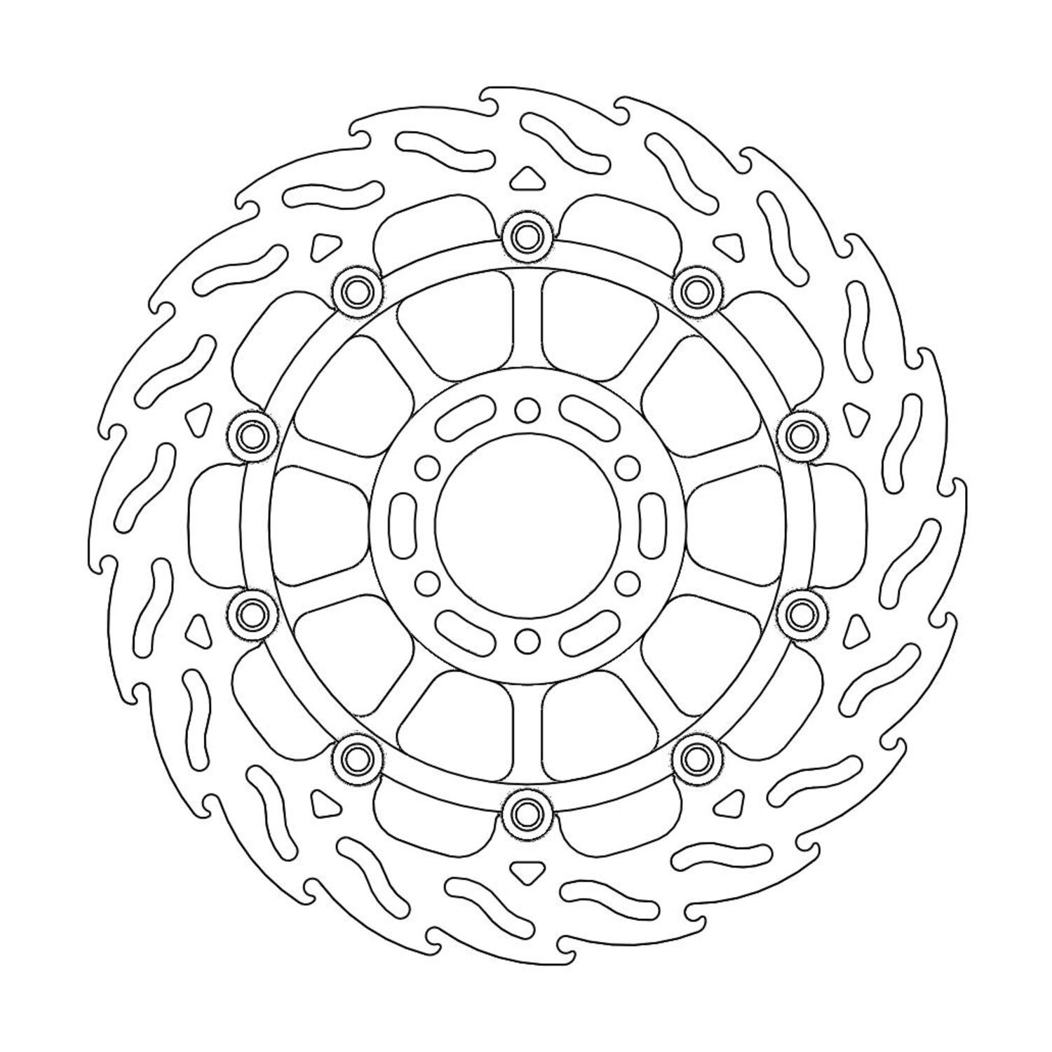 Moto-Master Flame series floating brake rotor