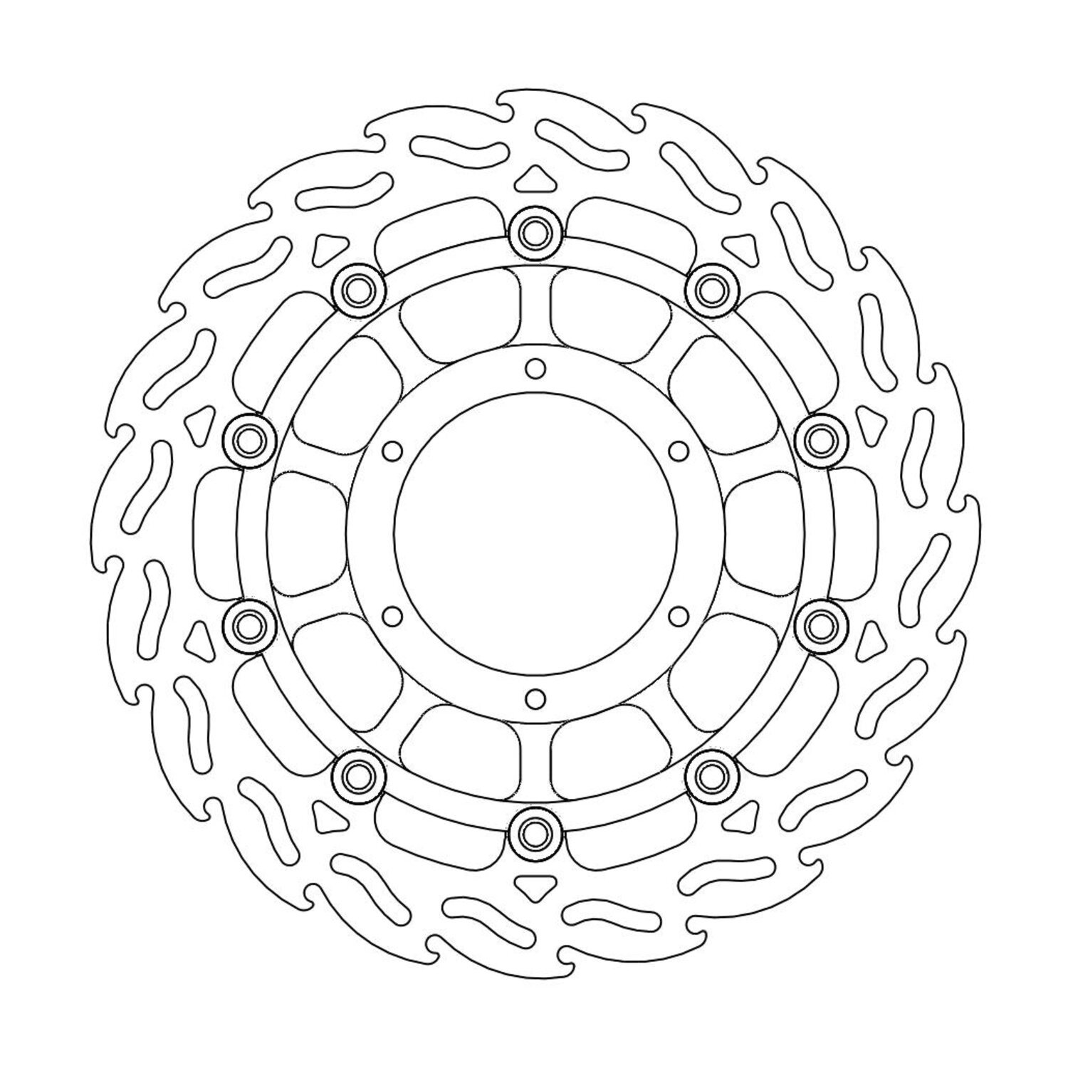 Moto-Master Flame series floating brake rotor