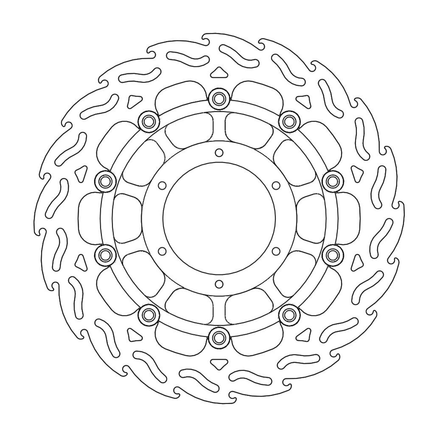 Moto-Master Flame series floating brake rotor