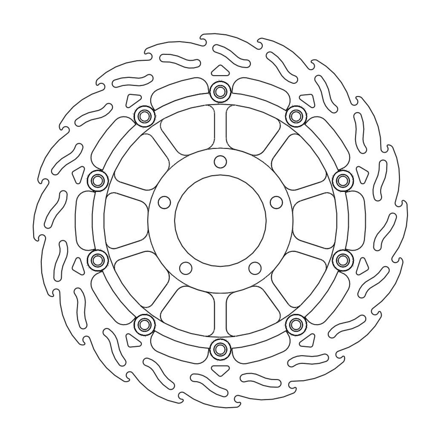 Moto-Master Flame series floating brake rotor