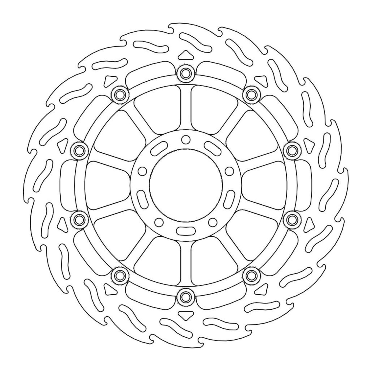 Moto-Master Flame series floating brake rotor