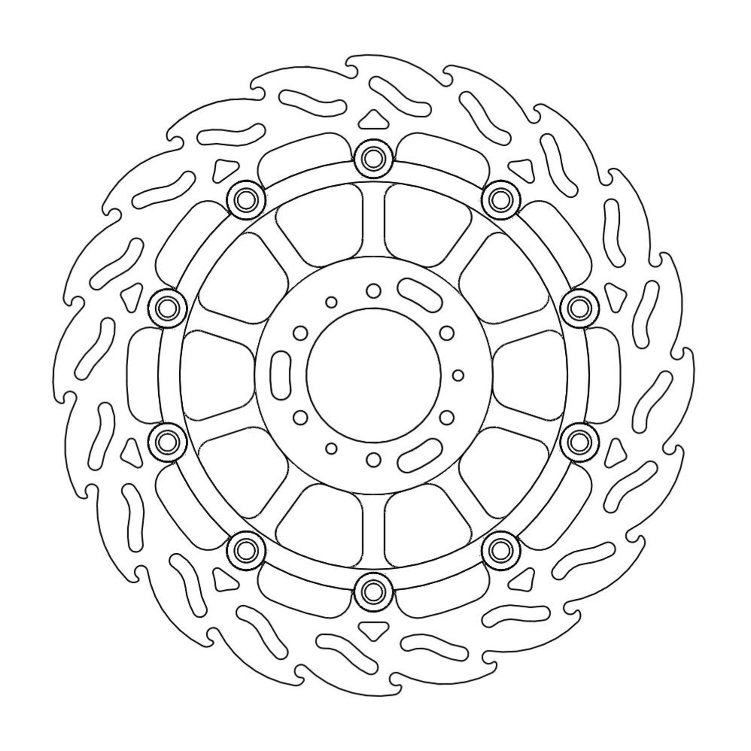 Moto-Master Flame series floating brake rotor