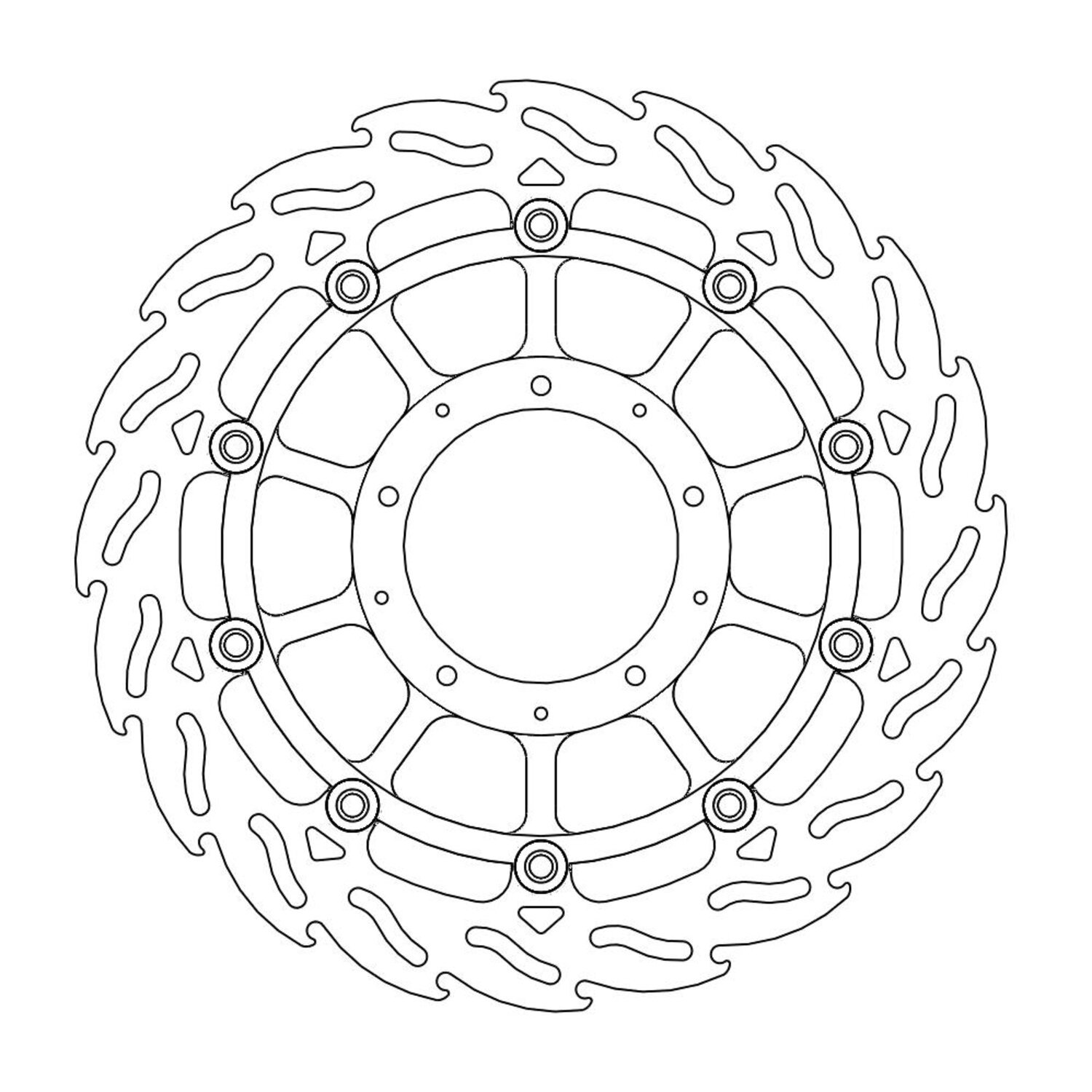 Moto-Master Flame series floating brake rotor