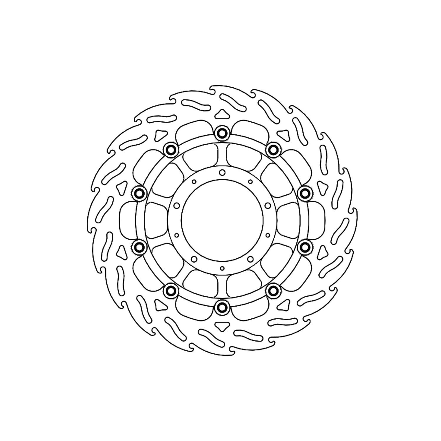 Moto-Master Flame series floating brake rotor