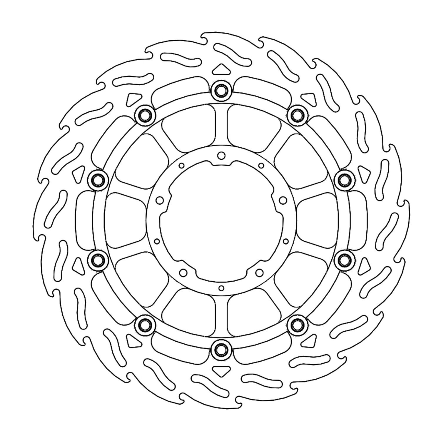 Moto-Master Flame series floating brake rotor