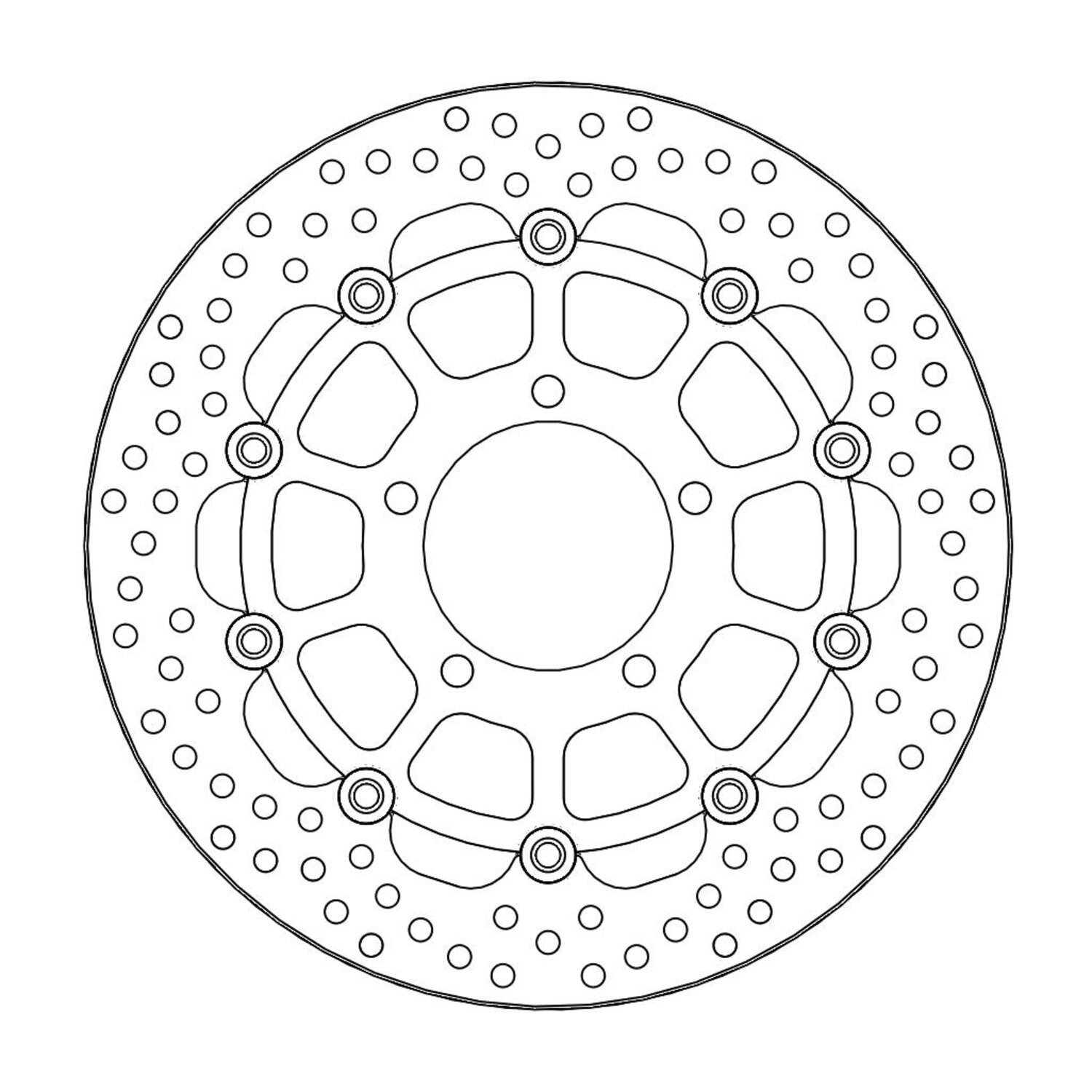 Moto-Master Halo series floating brake rotor