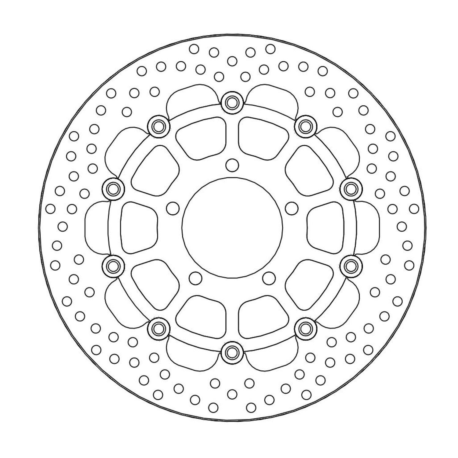 Moto-Master Halo series floating brake rotor