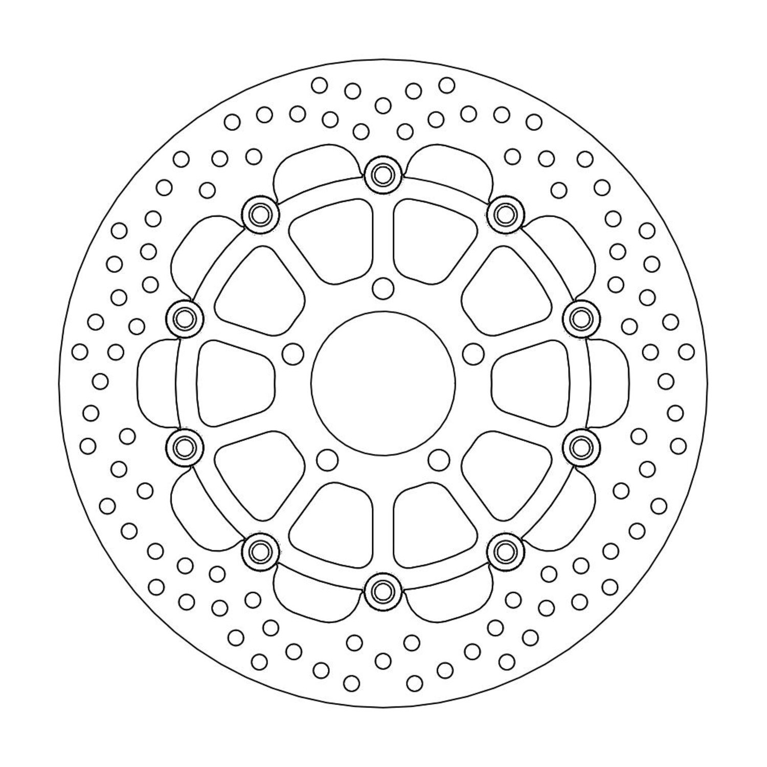 Moto-Master Halo series floating brake rotor