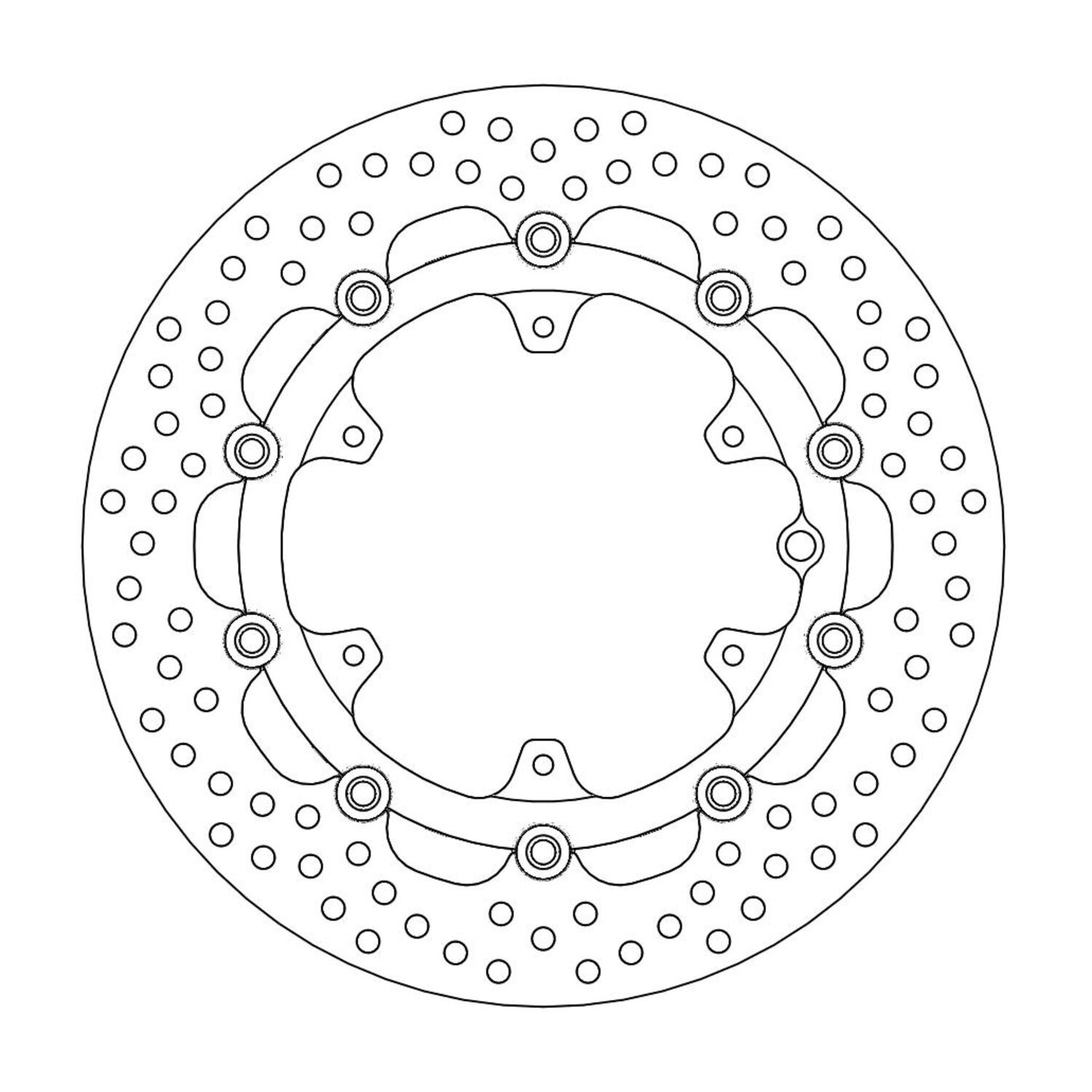 Moto-Master Halo series floating brake rotor