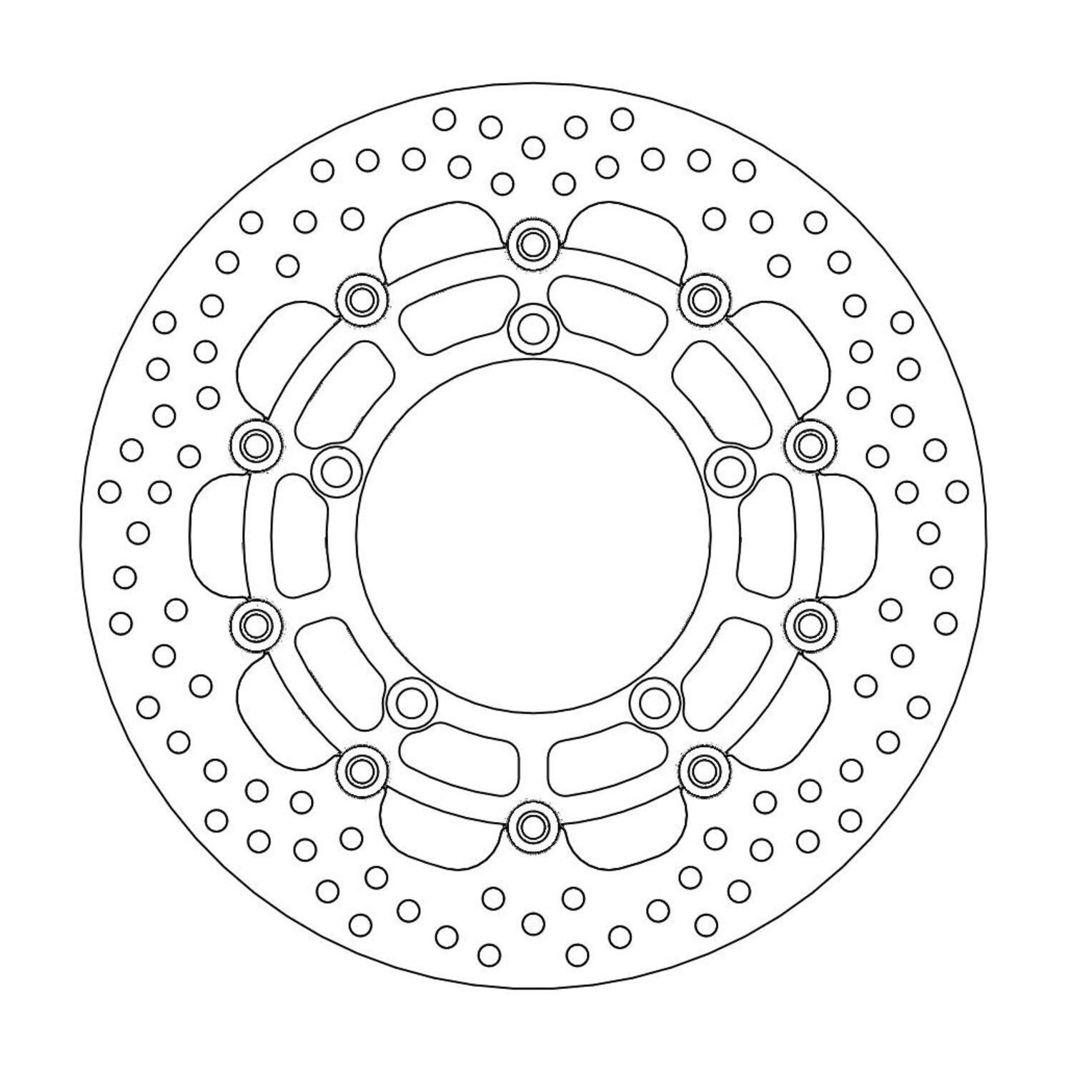 Moto-Master Halo series floating brake rotor