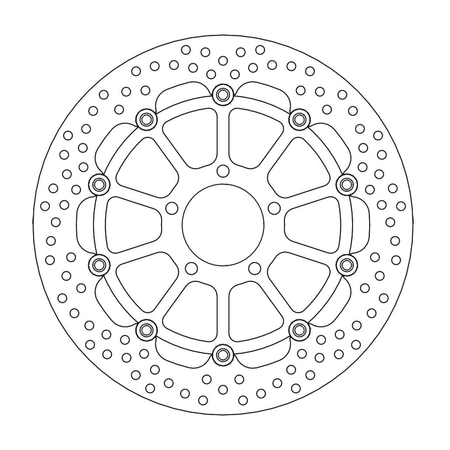 Moto-Master Halo series floating brake rotor