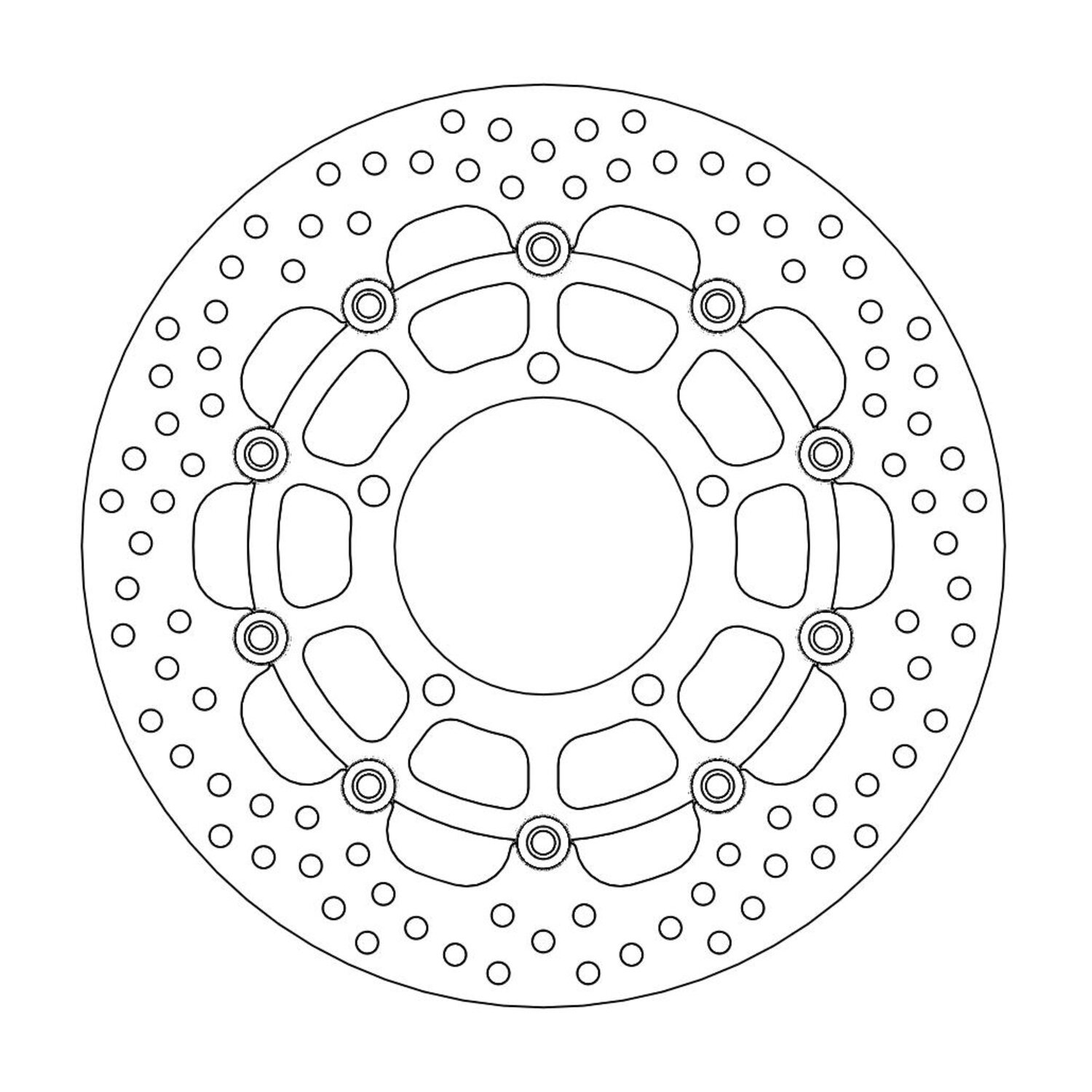 Moto-Master Halo series floating brake rotor