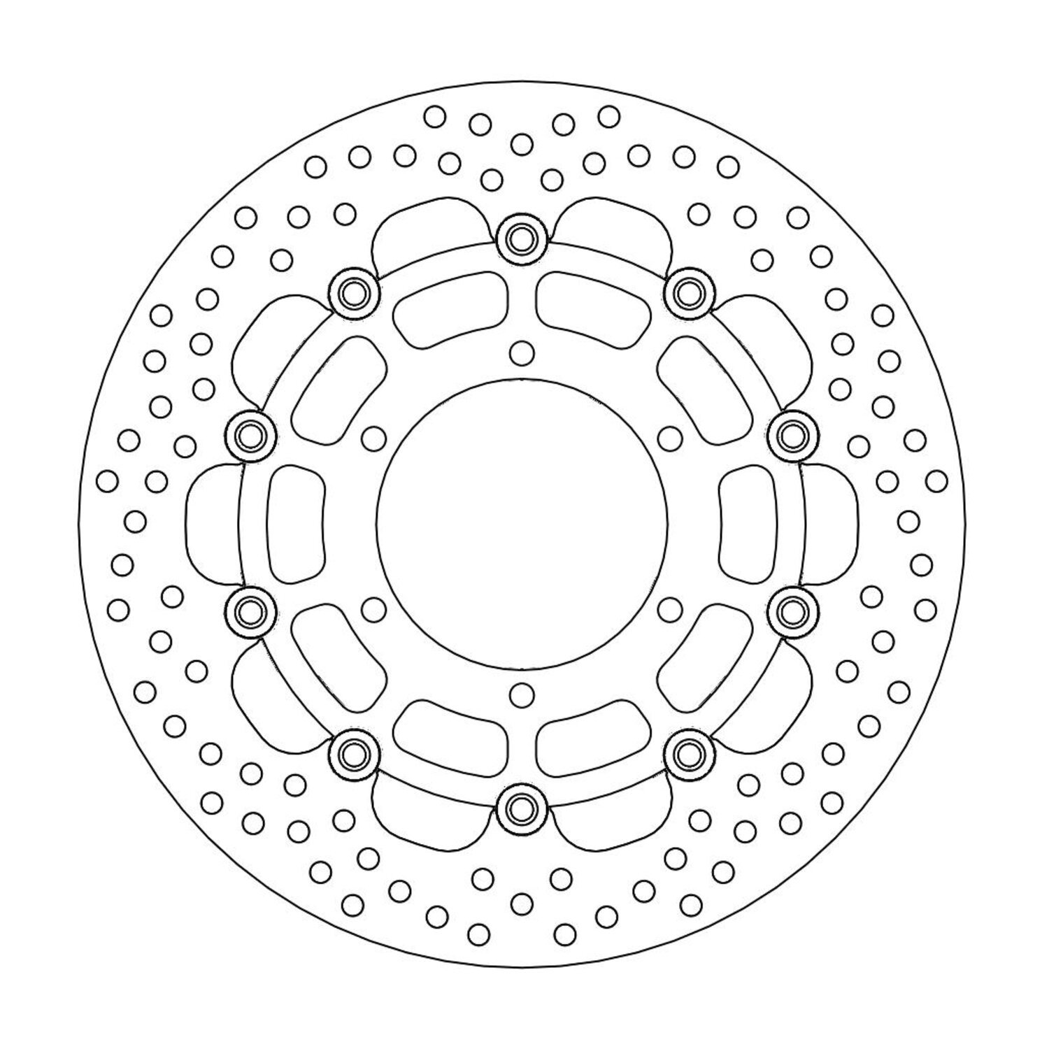 Moto-Master Halo series floating brake rotor