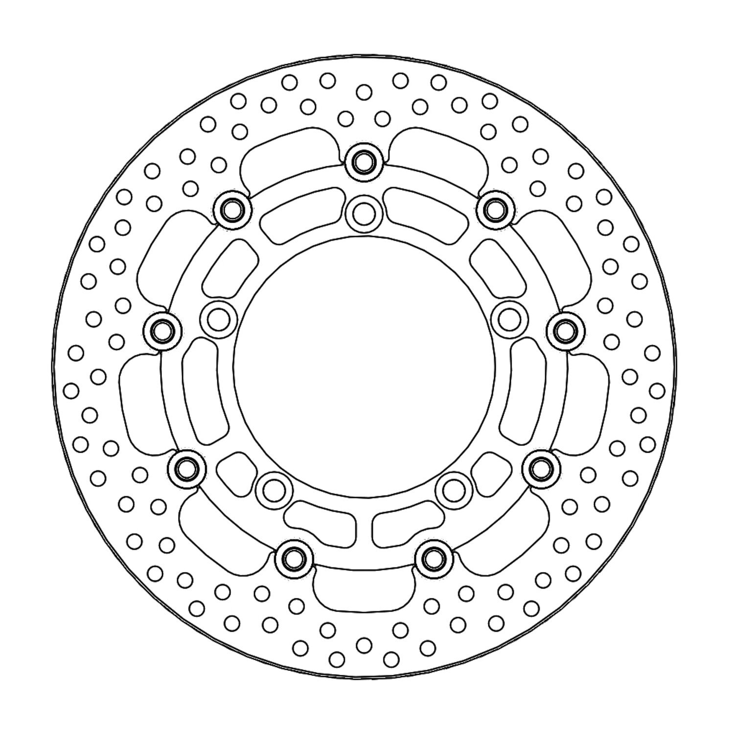 Moto-Master Halo series floating brake rotor