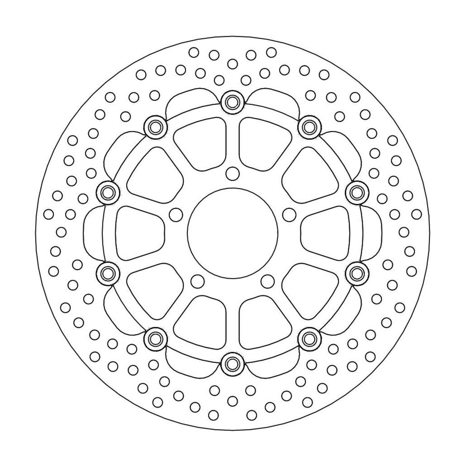 Moto-Master Halo series floating brake rotor