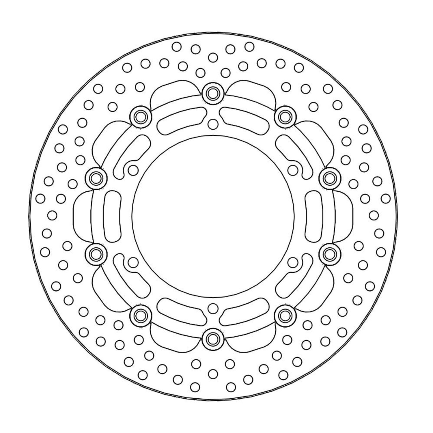 Moto-Master Halo series floating brake rotor