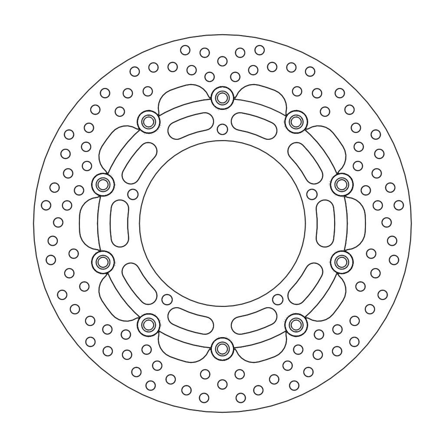 Moto-Master Halo series floating brake rotor