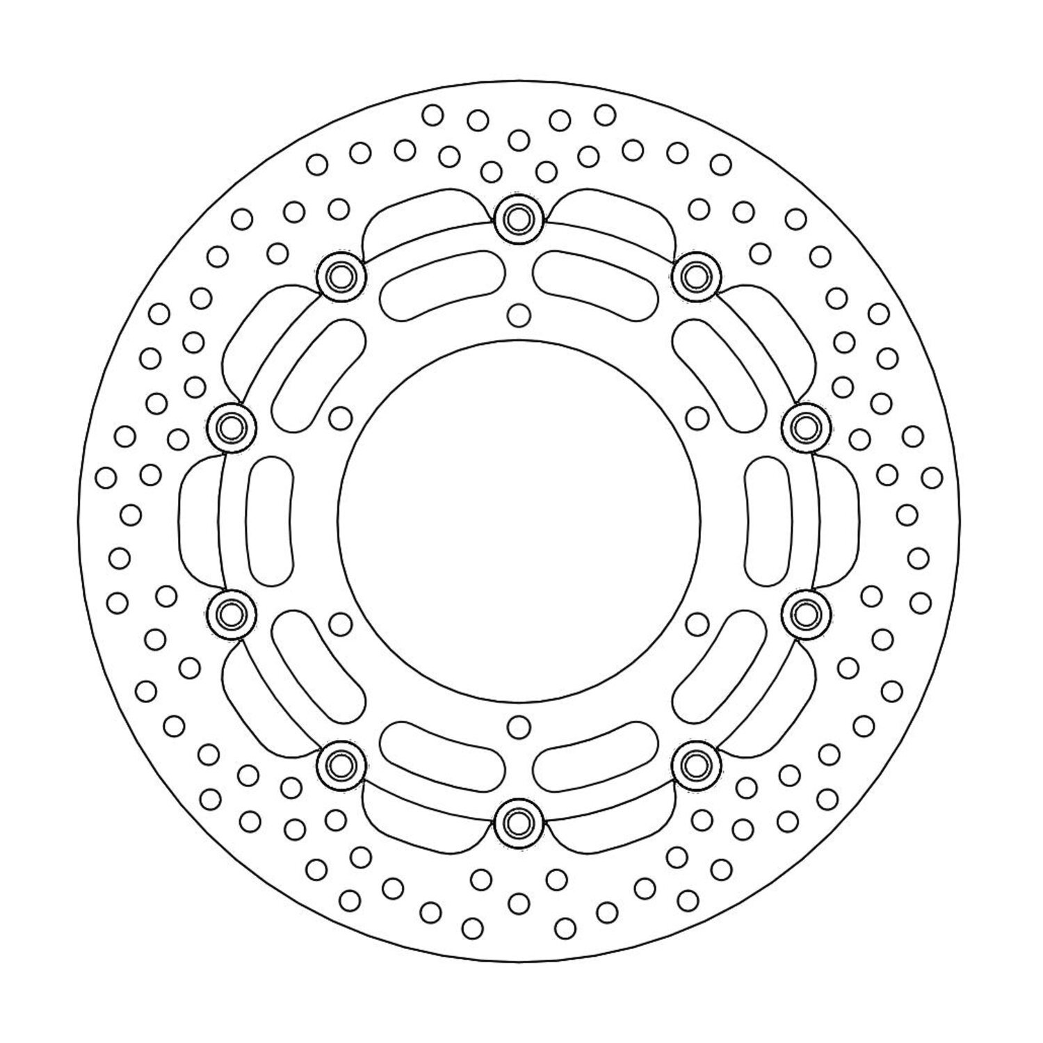 Moto-Master Halo series floating brake rotor