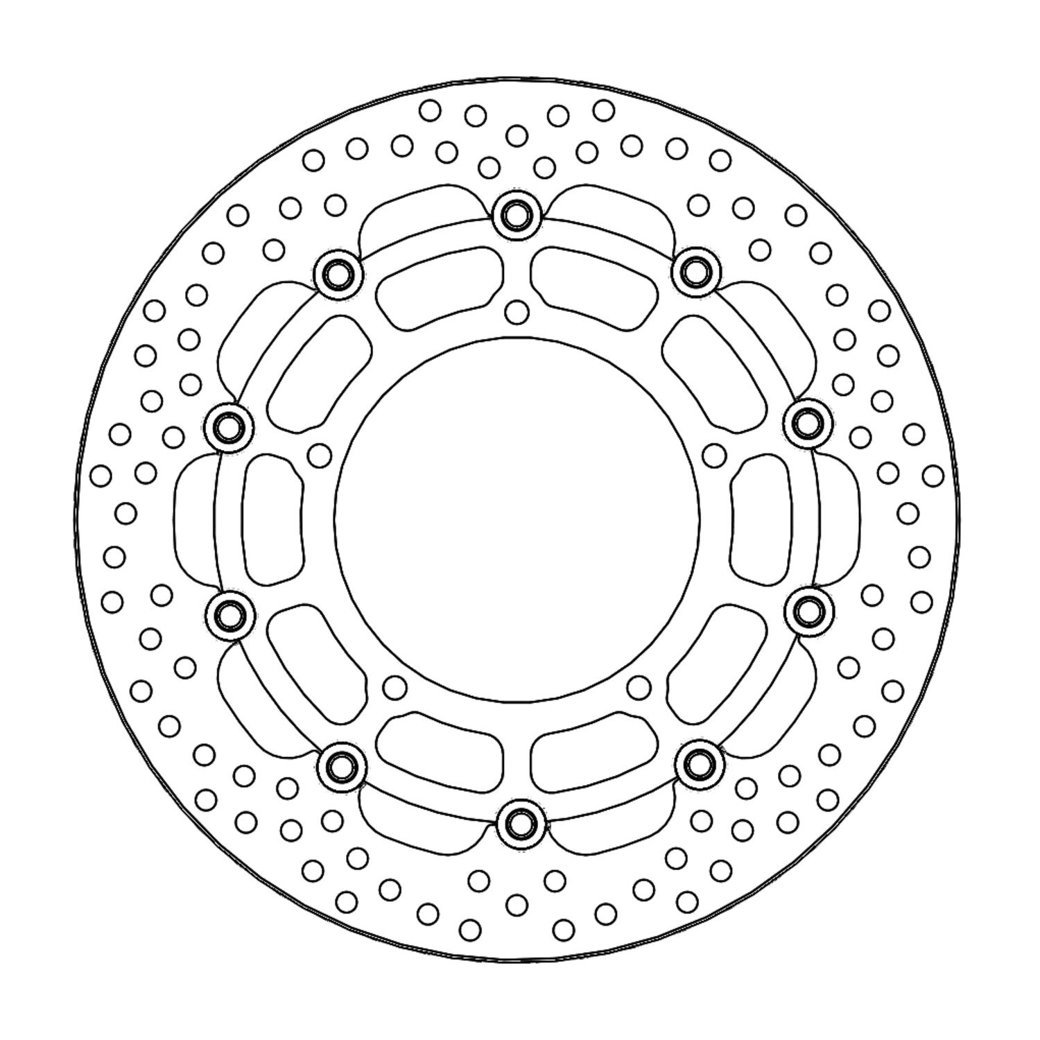 Moto-Master Halo series floating brake rotor