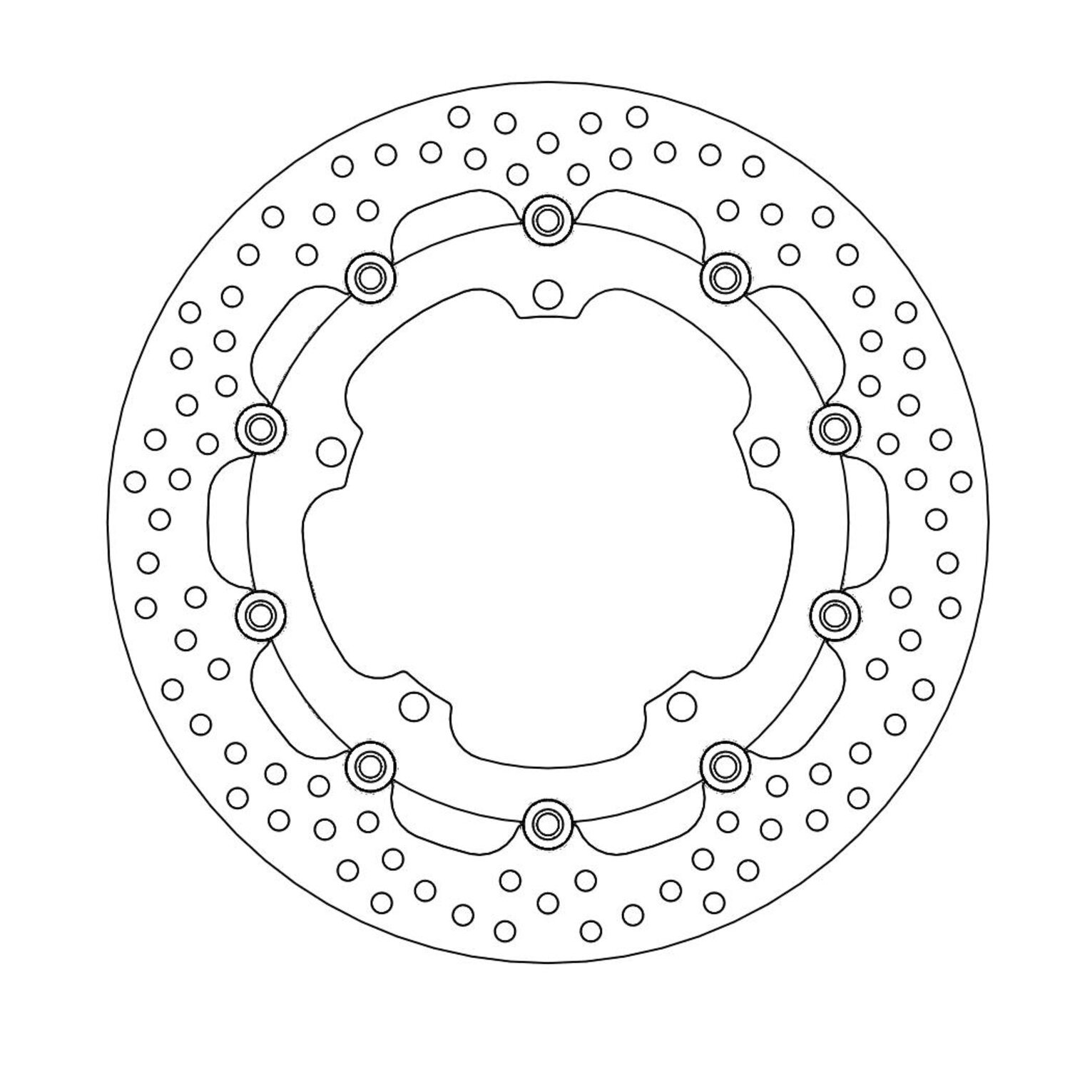 Moto-Master Halo series floating brake rotor