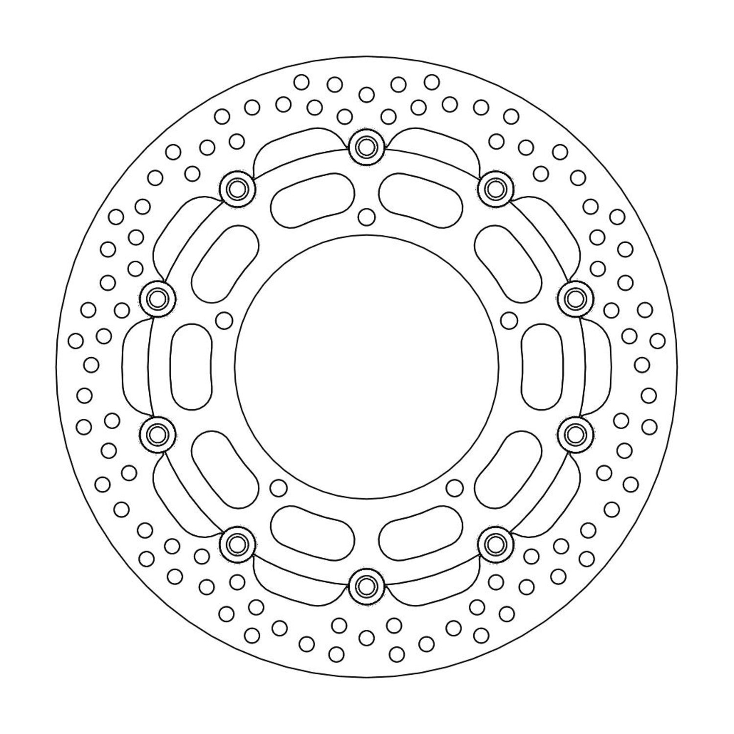 Moto-Master Halo series floating brake rotor