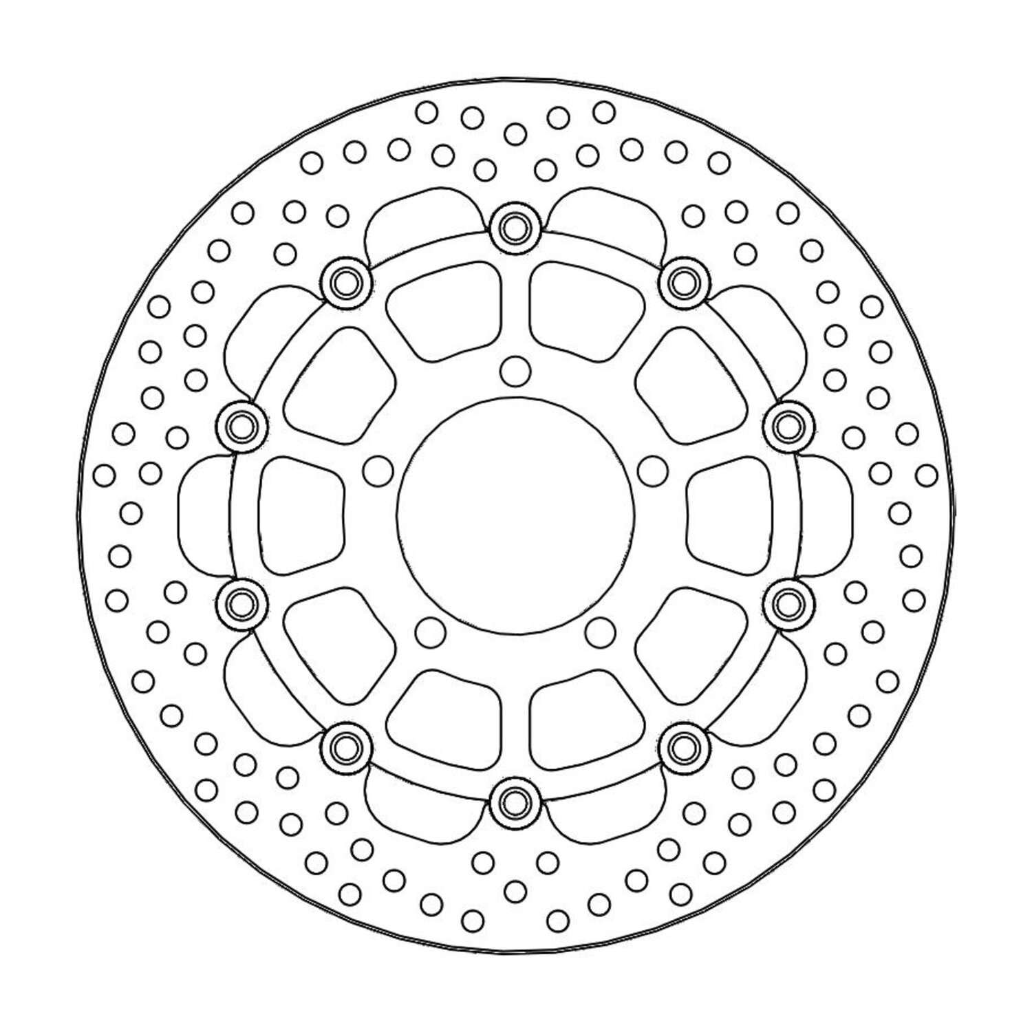 Moto-Master Halo series floating brake rotor