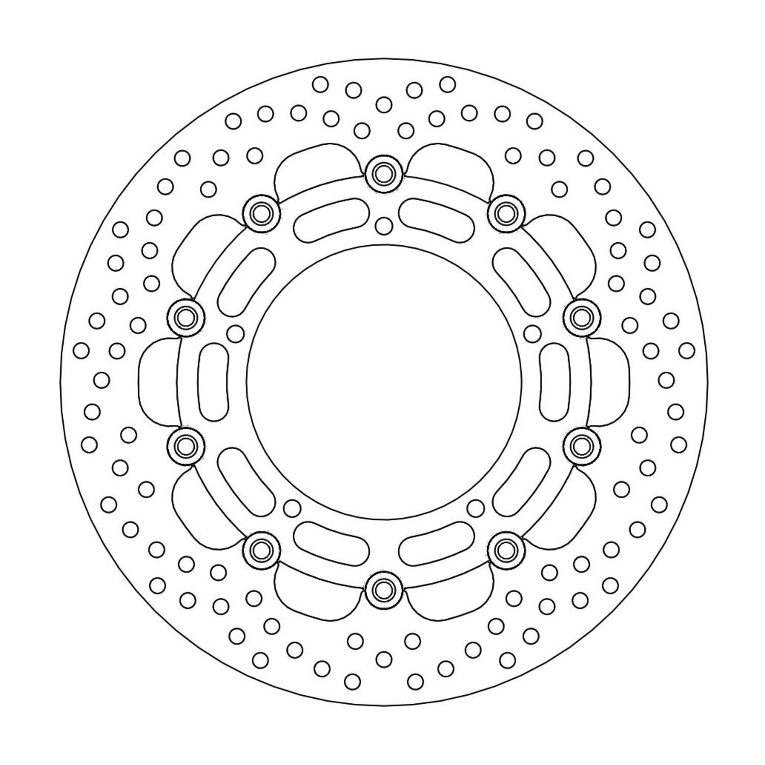 Moto-Master Halo series floating brake rotor
