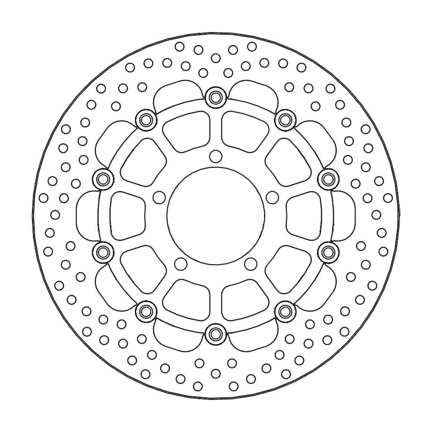 Moto-Master Halo series floating brake rotor
