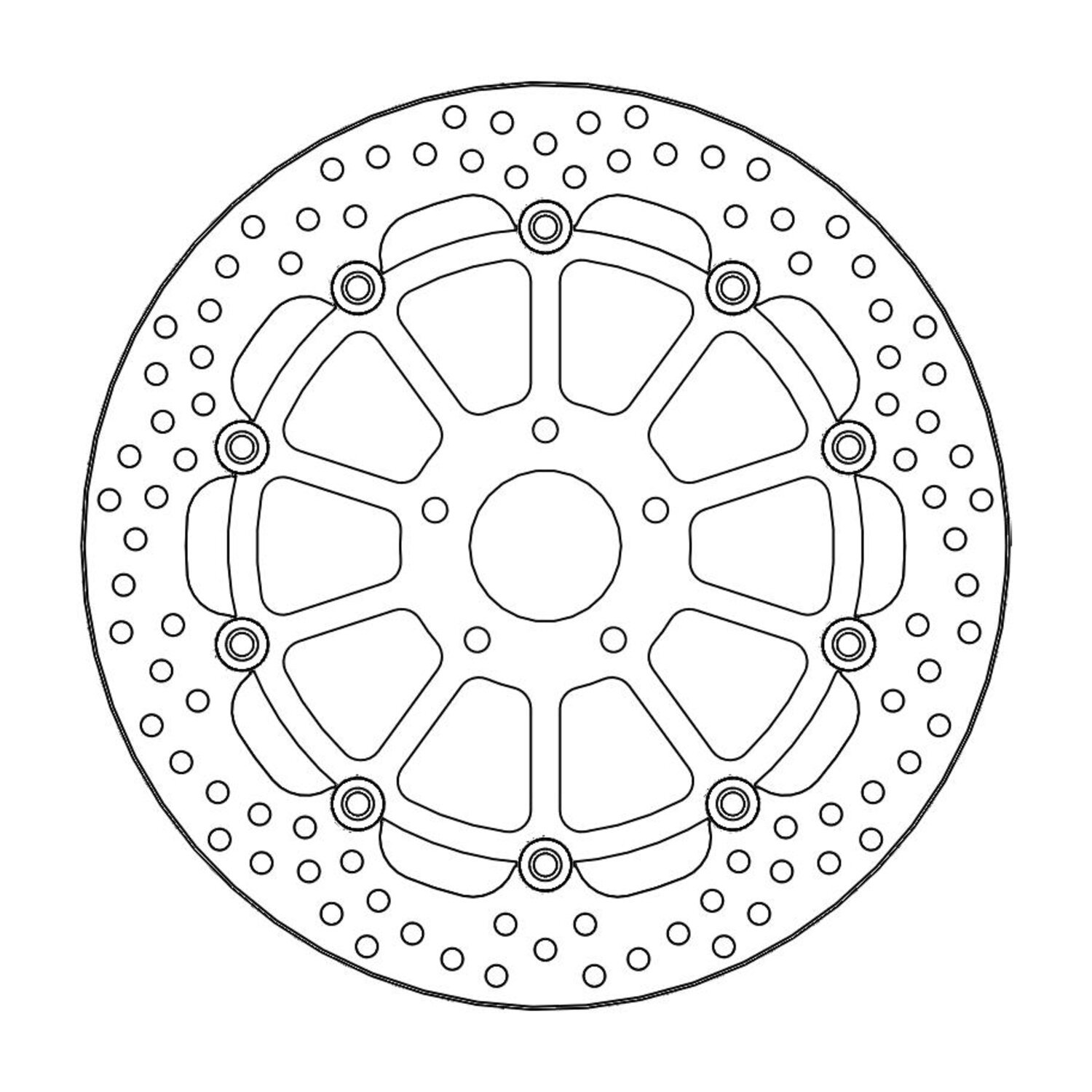 Moto-Master Halo series floating brake rotor