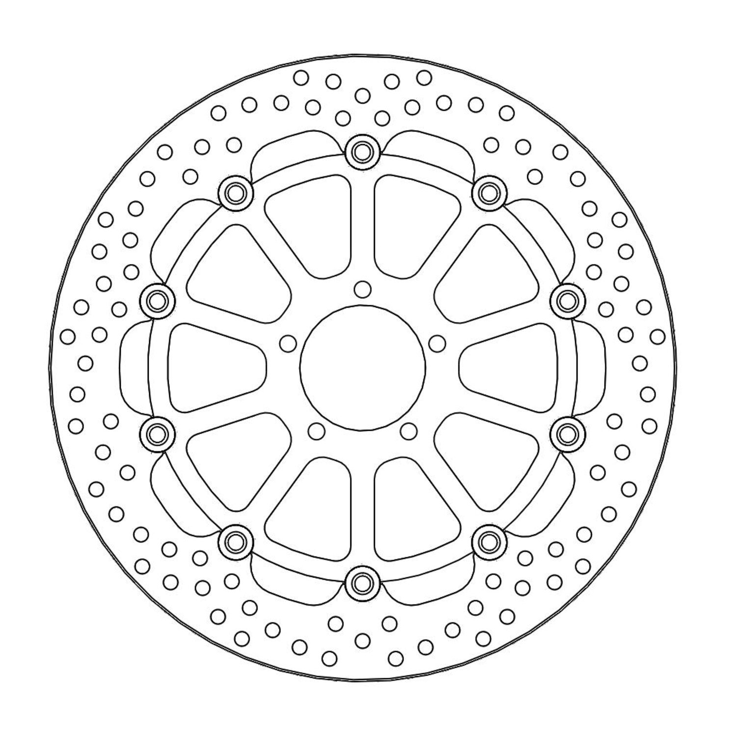Moto-Master Halo series floating brake rotor
