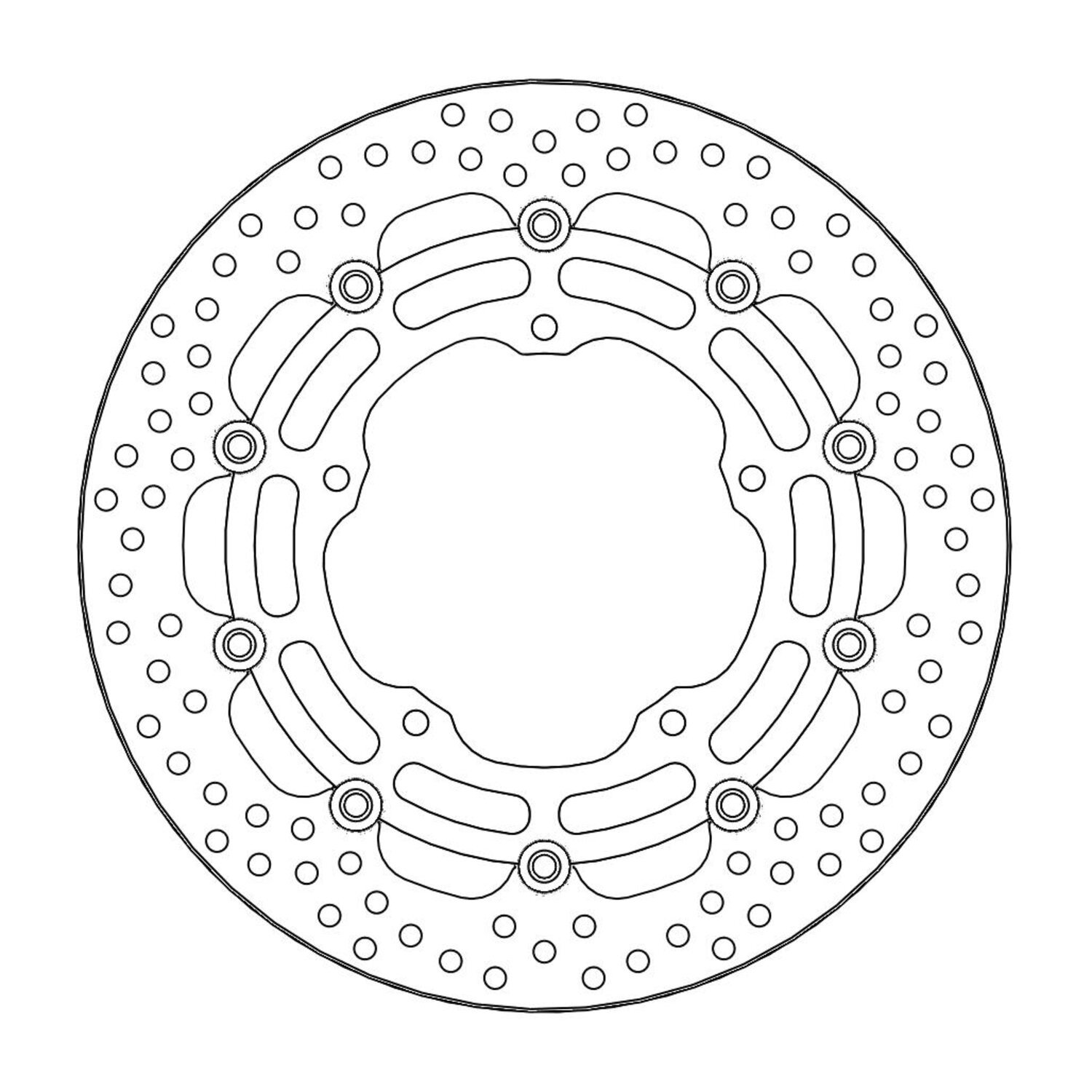 Moto-Master Halo series floating brake rotor