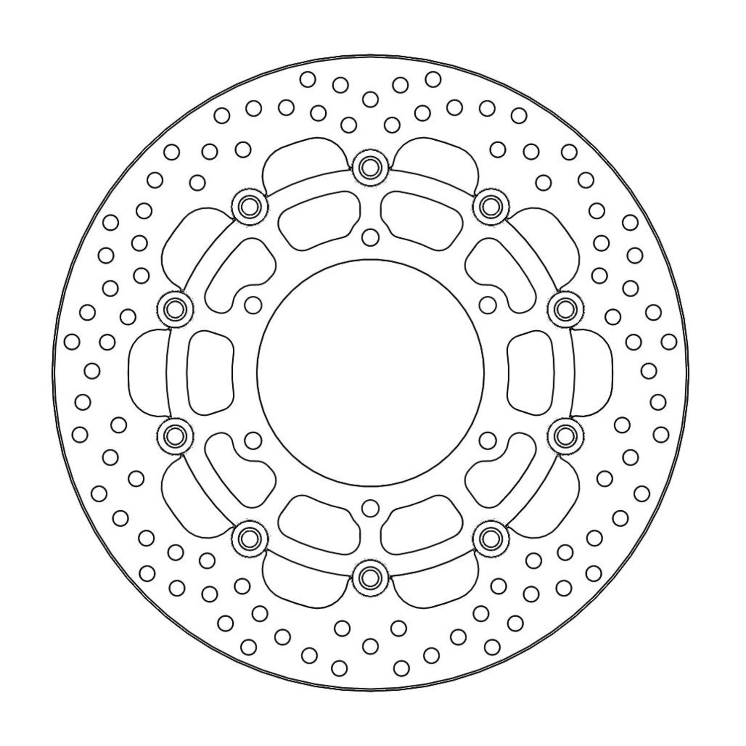 Moto-Master Halo series floating brake rotor