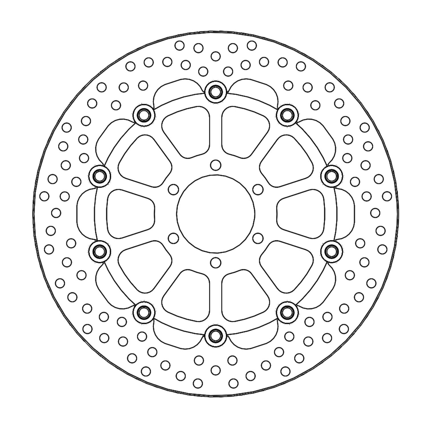 Moto-Master Halo series floating brake rotor