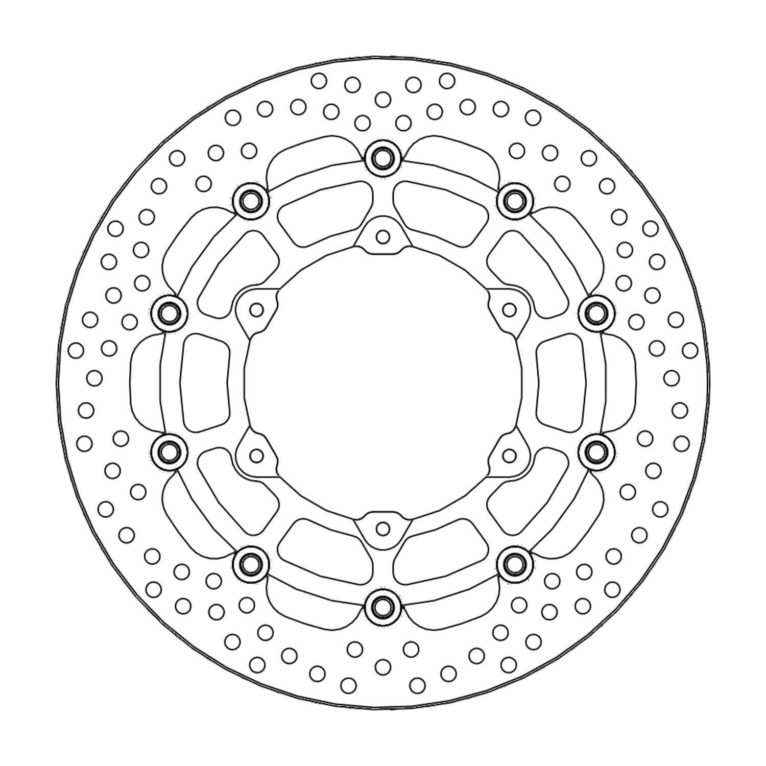 Moto-Master Halo series floating brake rotor