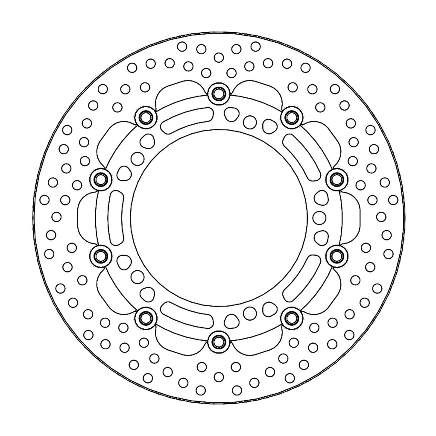 Moto-Master Halo series floating brake rotor