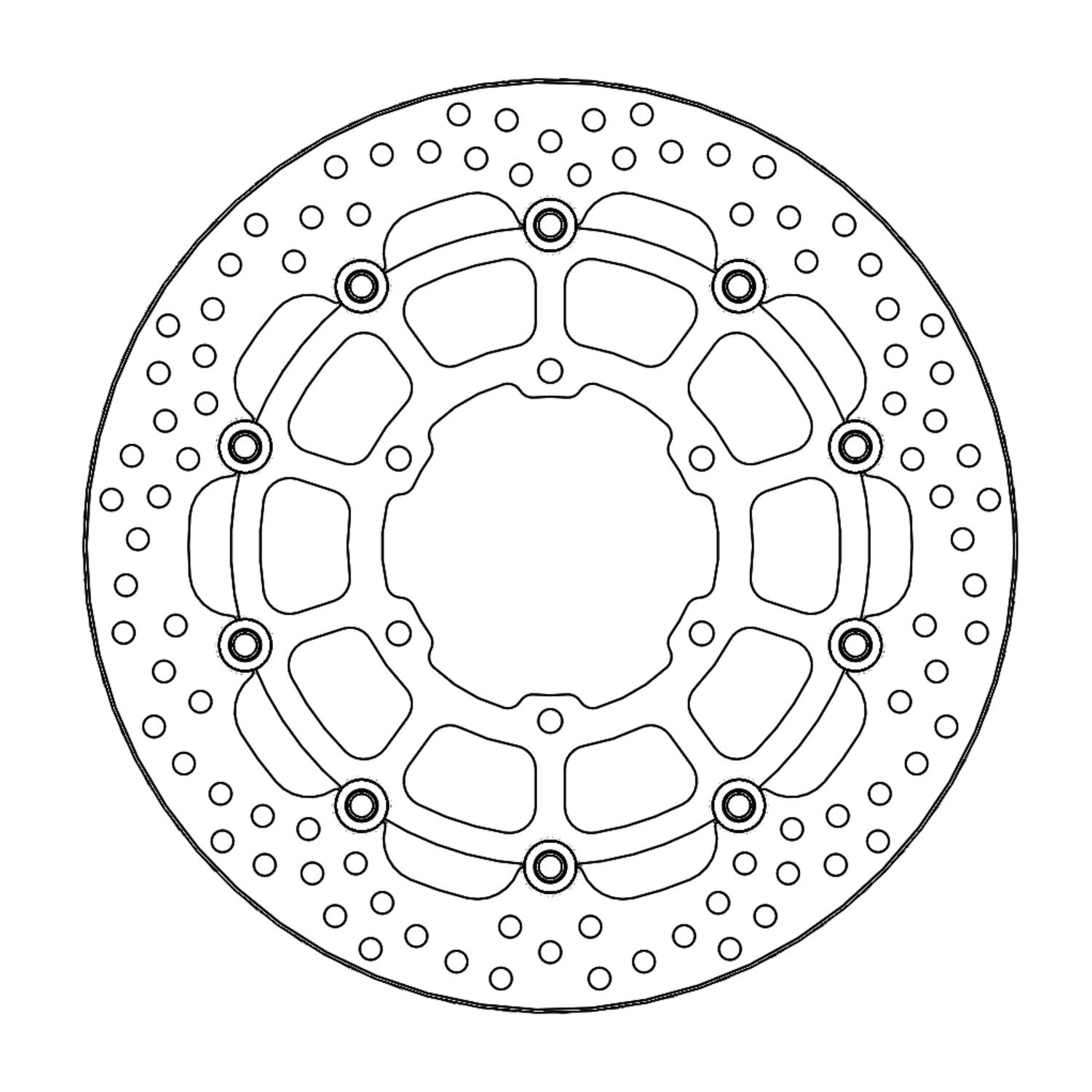 Moto-Master Halo series floating brake rotor
