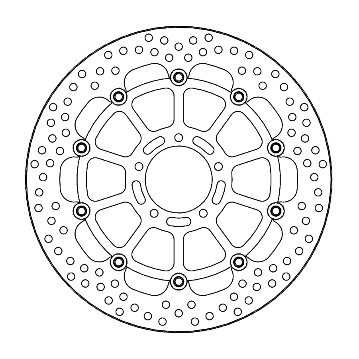 Moto-Master Halo series floating brake rotor
