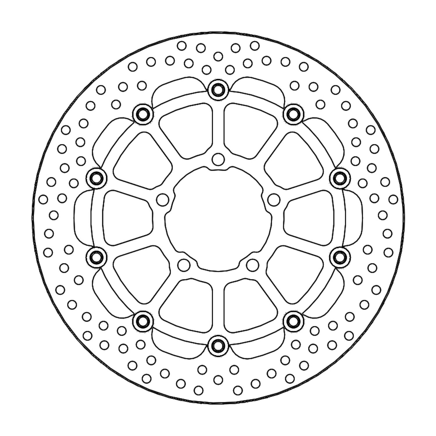 Moto-Master Halo series floating brake rotor