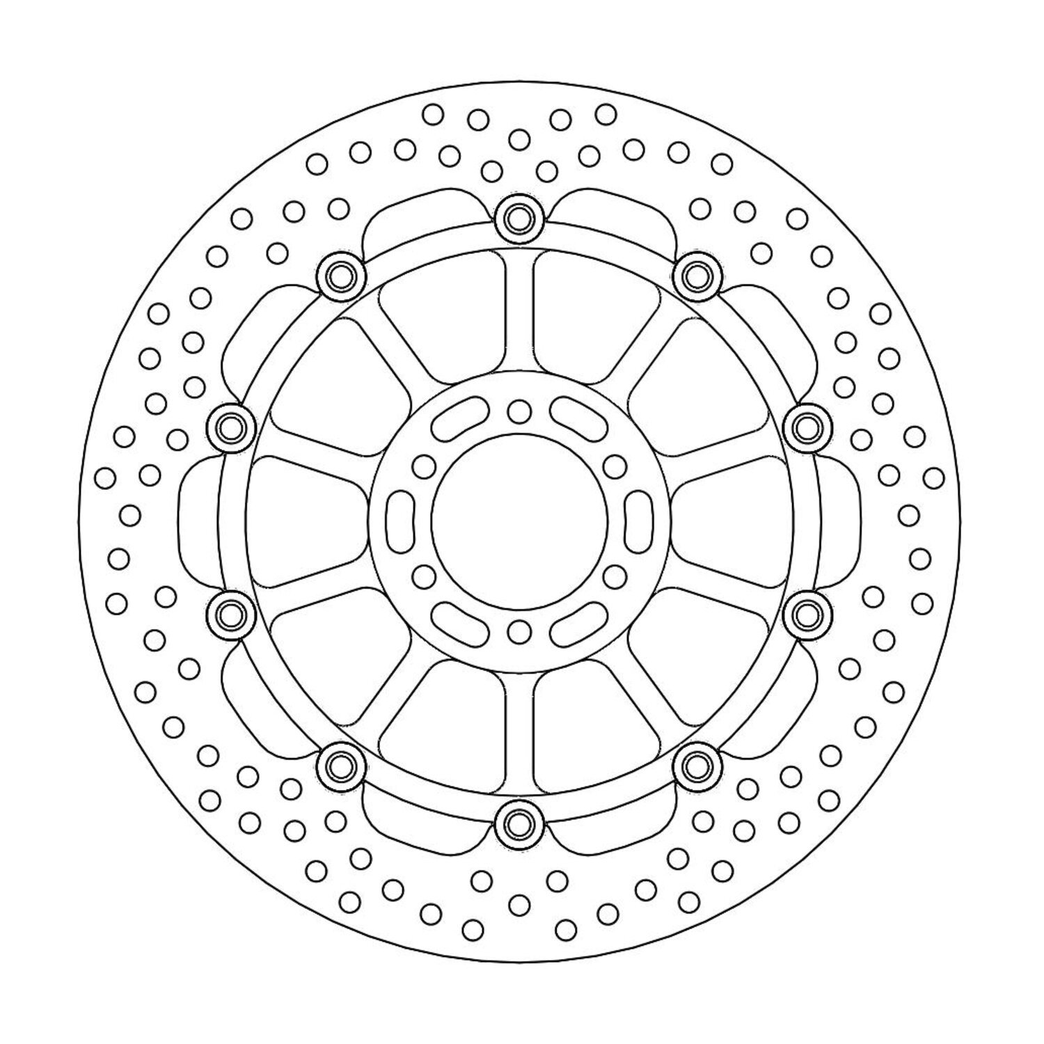 Moto-Master Halo series floating brake rotor