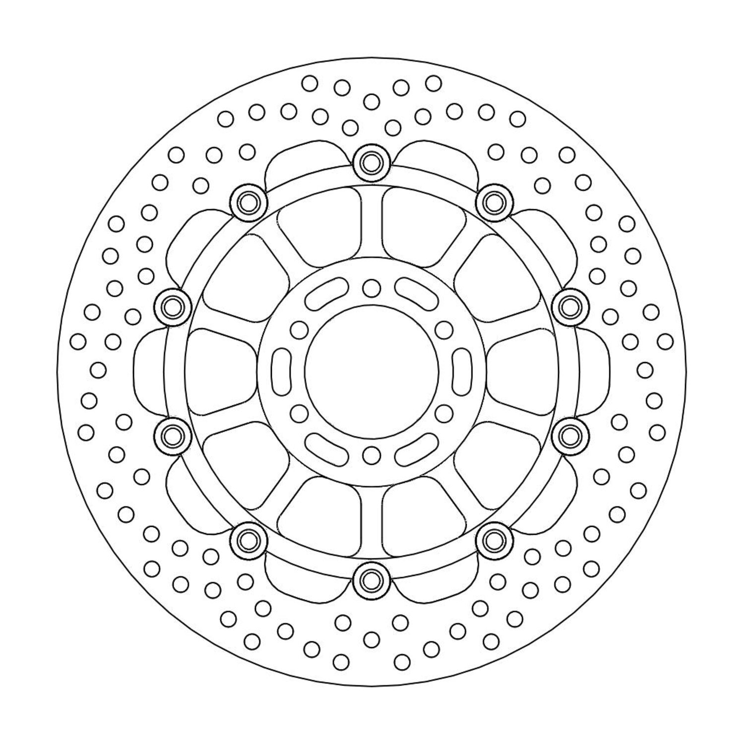 Moto-Master Halo series floating brake rotor