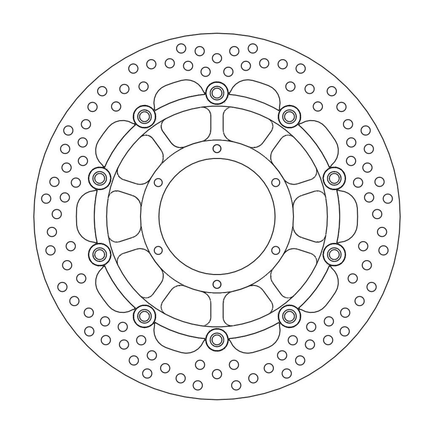 Moto-Master Halo series floating brake rotor