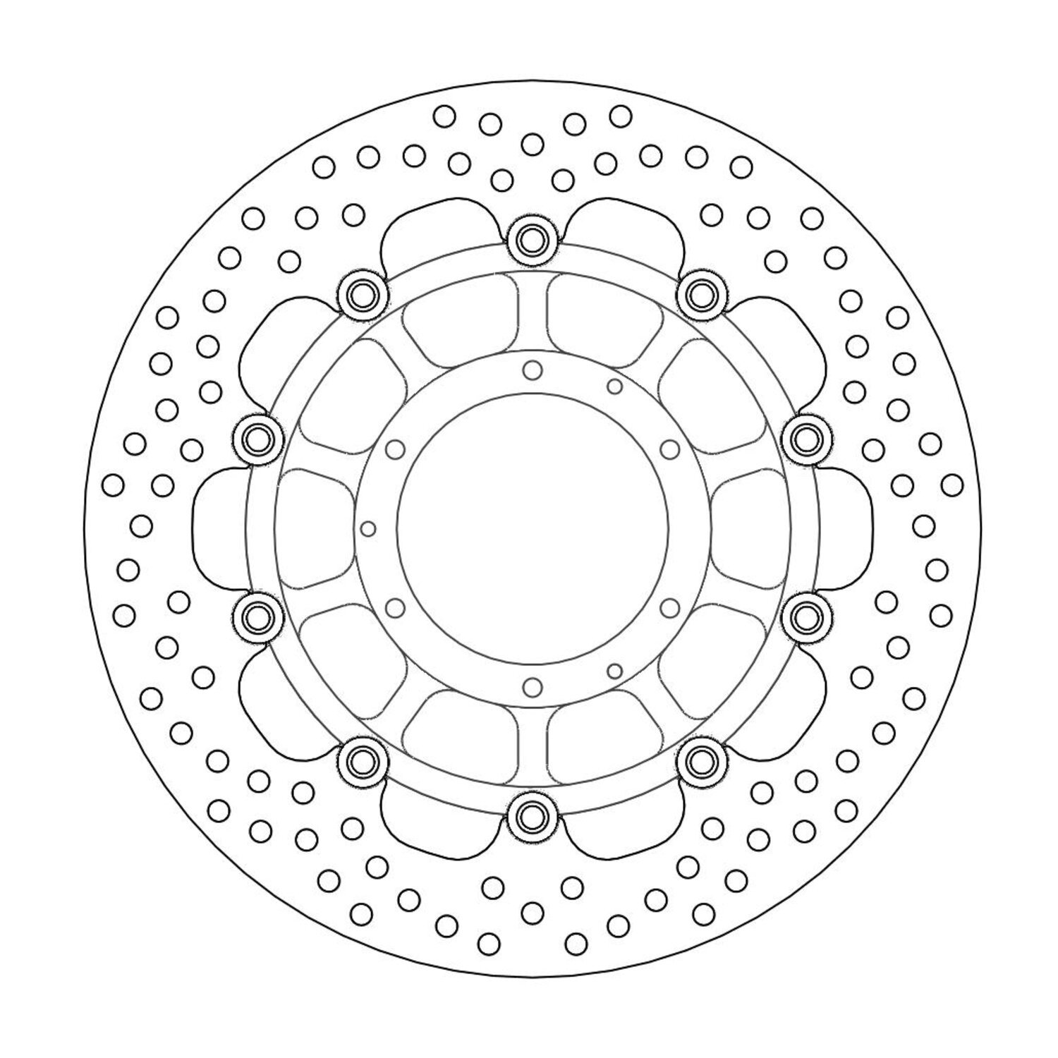 Moto-Master Halo series floating brake rotor