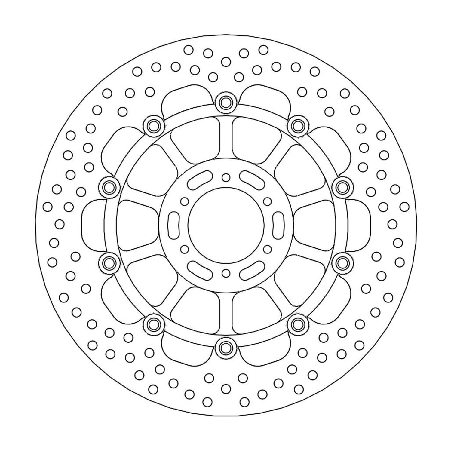 Moto-Master Halo series floating brake rotor