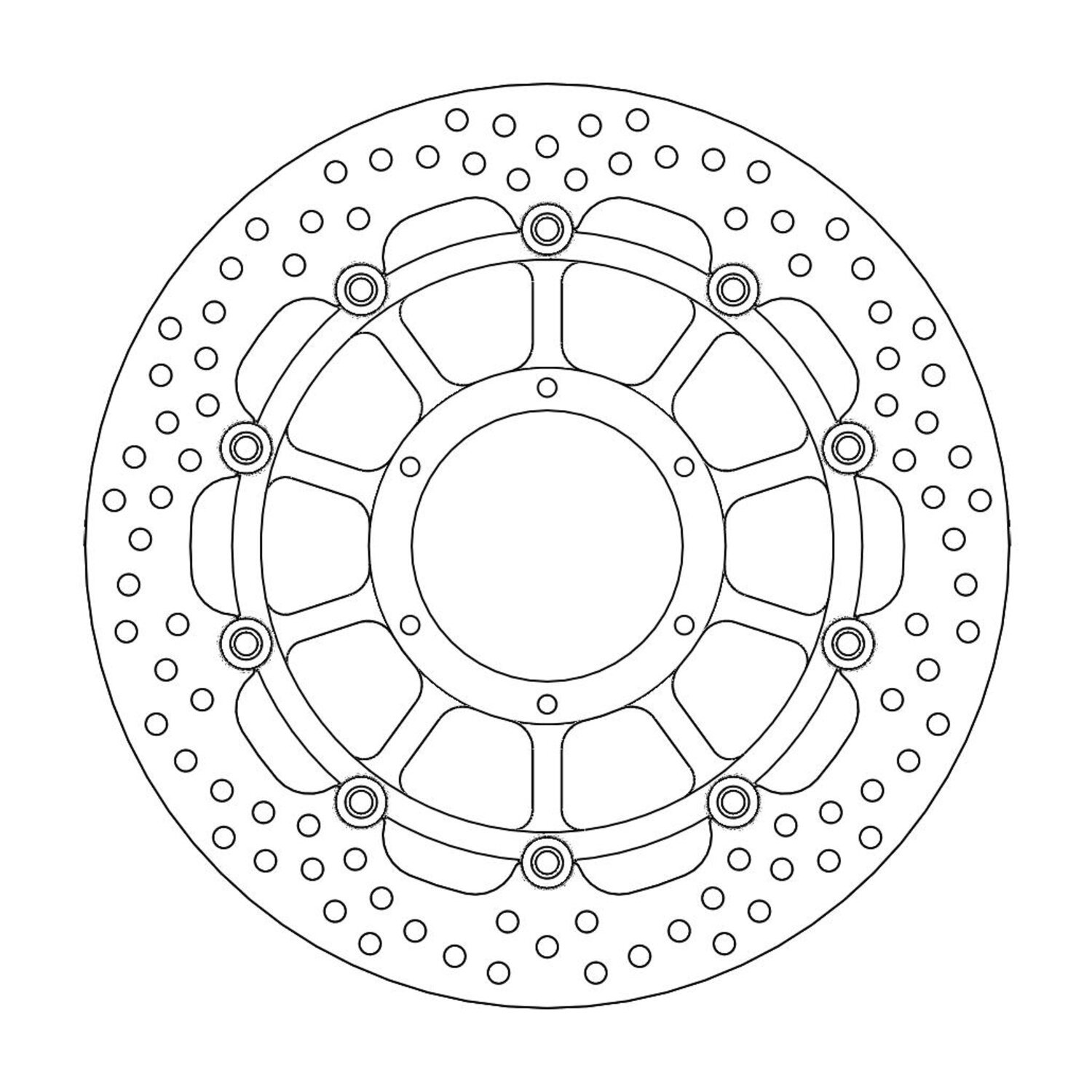 Moto-Master Halo series floating brake rotor