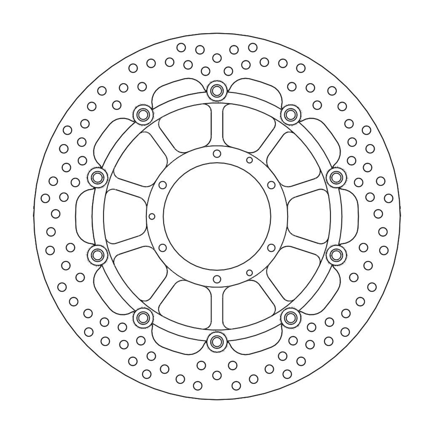 Moto-Master Halo series floating brake rotor