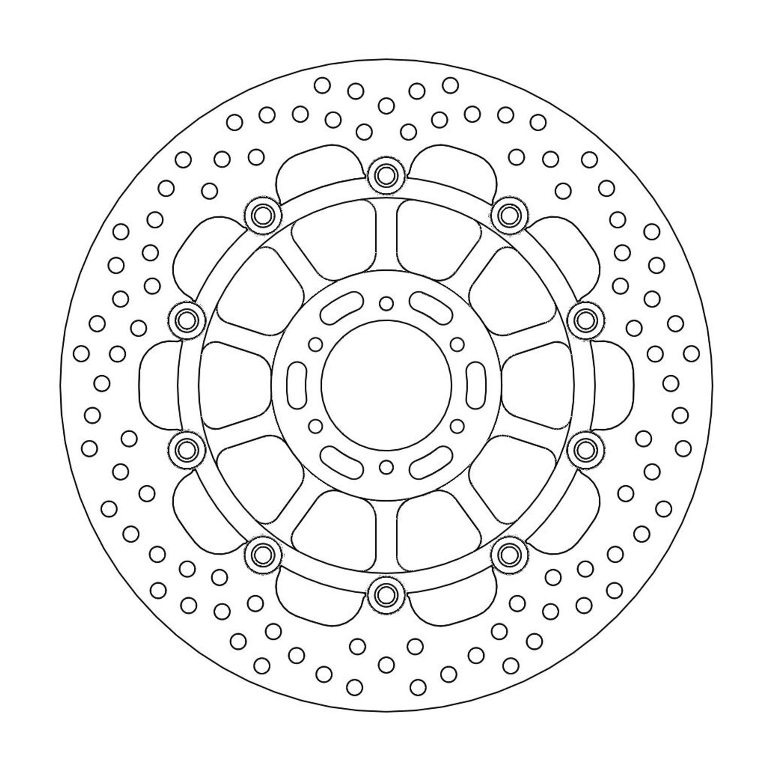 Moto-Master Halo series floating brake rotor